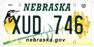 NE license plate XUD746