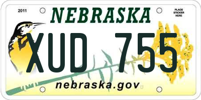 NE license plate XUD755