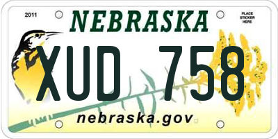 NE license plate XUD758