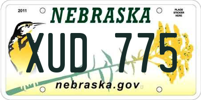 NE license plate XUD775