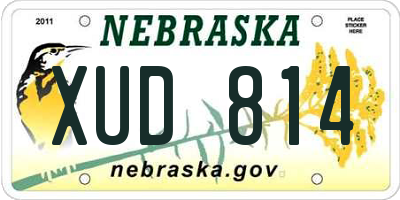 NE license plate XUD814