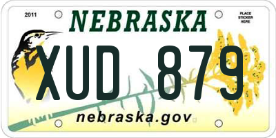 NE license plate XUD879