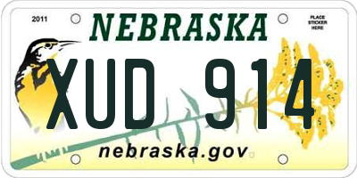 NE license plate XUD914