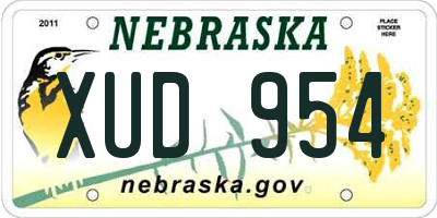 NE license plate XUD954