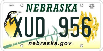 NE license plate XUD956