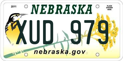 NE license plate XUD979