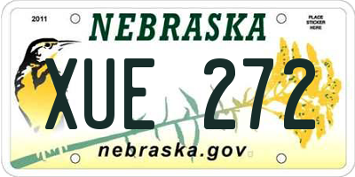 NE license plate XUE272