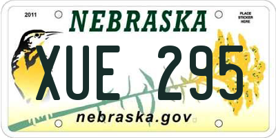 NE license plate XUE295
