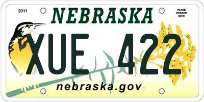 NE license plate XUE422