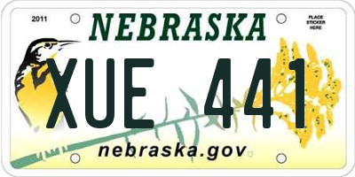 NE license plate XUE441