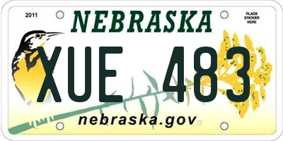 NE license plate XUE483