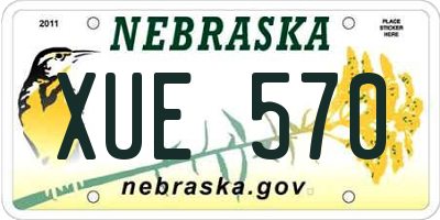 NE license plate XUE570