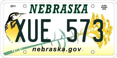 NE license plate XUE573