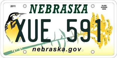 NE license plate XUE591