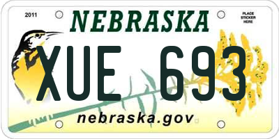 NE license plate XUE693