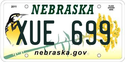 NE license plate XUE699