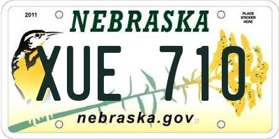 NE license plate XUE710