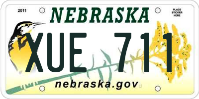 NE license plate XUE711