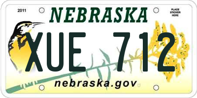 NE license plate XUE712