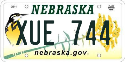 NE license plate XUE744