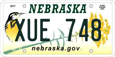 NE license plate XUE748