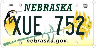 NE license plate XUE752