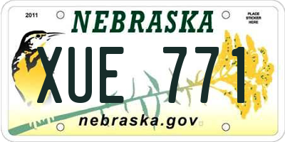 NE license plate XUE771