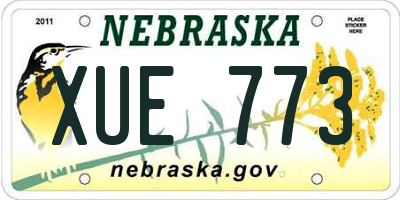 NE license plate XUE773