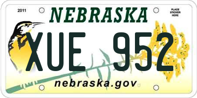NE license plate XUE952