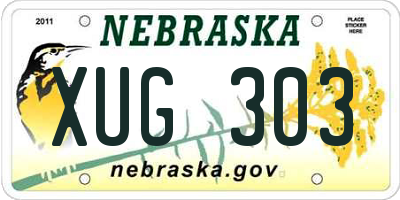NE license plate XUG303