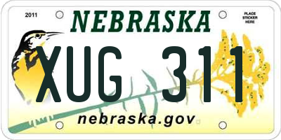 NE license plate XUG311