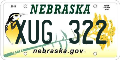 NE license plate XUG322