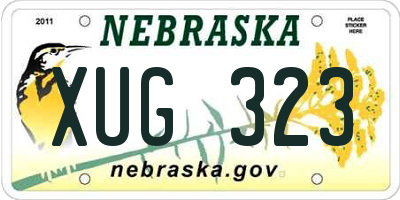 NE license plate XUG323