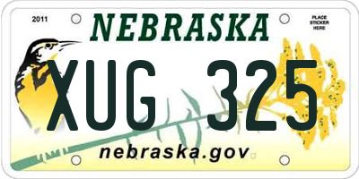 NE license plate XUG325