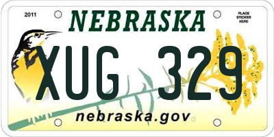 NE license plate XUG329