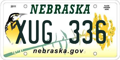 NE license plate XUG336
