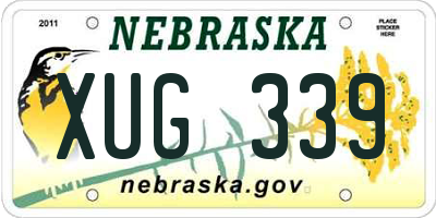 NE license plate XUG339
