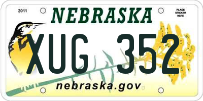 NE license plate XUG352