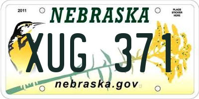 NE license plate XUG371