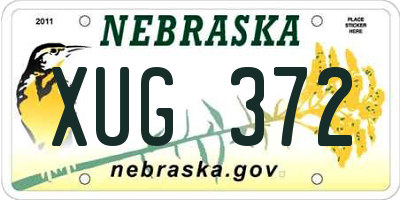 NE license plate XUG372