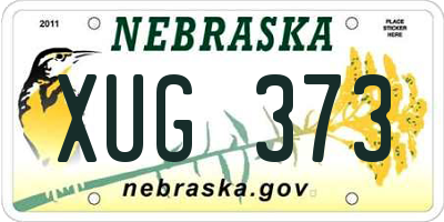 NE license plate XUG373