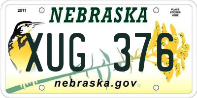 NE license plate XUG376