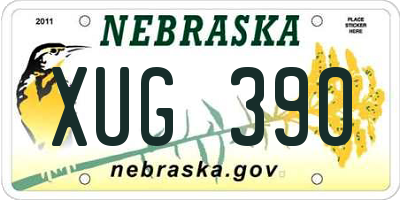 NE license plate XUG390