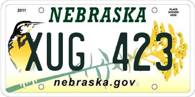 NE license plate XUG423