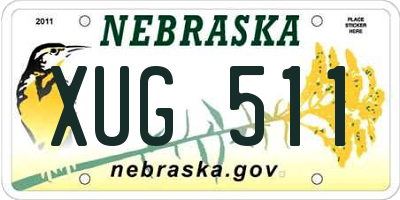 NE license plate XUG511