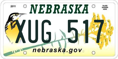 NE license plate XUG517