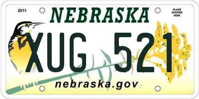 NE license plate XUG521