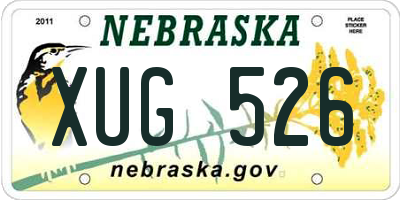 NE license plate XUG526
