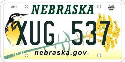 NE license plate XUG537