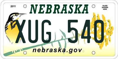 NE license plate XUG540